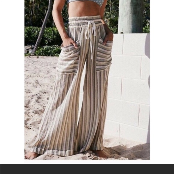 Free People Pants - Free People Cotton Wide Leg Pants Jones Beach Size XS